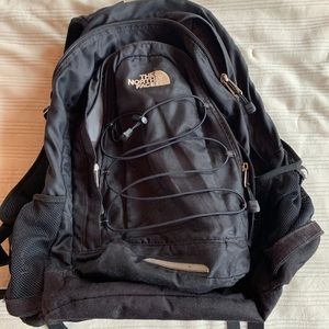 North Face black backpack